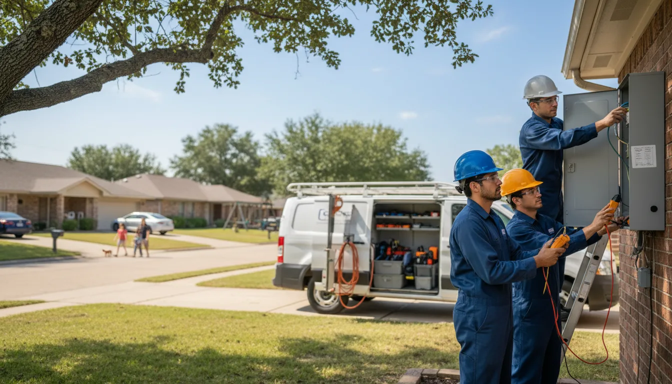 Certified electrician providing emergency electrical services in Wynona, OK